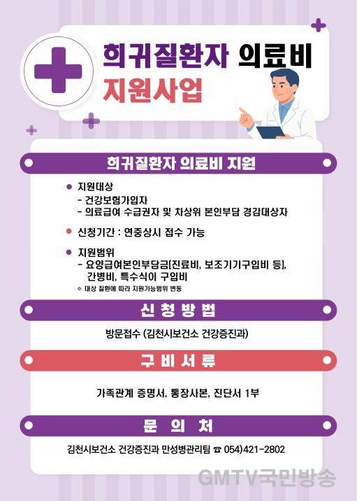 김천시, 암환자·희귀질환자 의료비 지원 사업 연중 상시 접수-건강증진과(사진2_희귀질환자의료비지원사업).jpg
